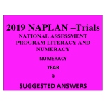 2019 Kilbaha NAPLAN Trial Test Year 9 - Numeracy - Hard Copy